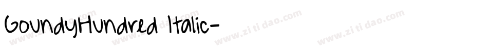 GoundyHundred Italic字体转换